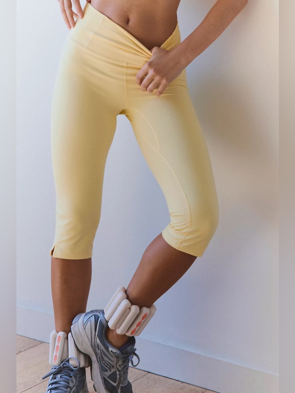 Free People Never Better Mini Leggings Butter Sunlit Yellow